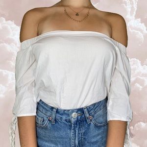 Off-The-Shoulder White Top